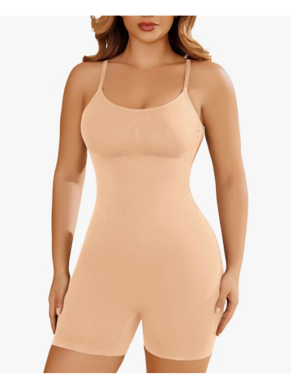 NEW Seamless Shapewear Bodysuit Adjustable Straps Tummy Control Body Shaper S/M